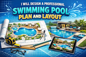 design your dream swimming pool with complete plan and layout
