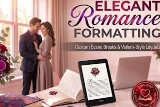 do elegant vellum style romance book formatting for amazon kdp