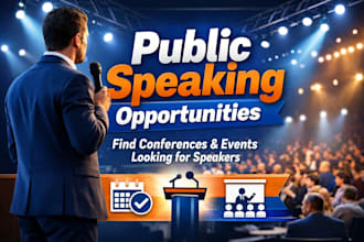 find you public speaking  opportunities in your niche