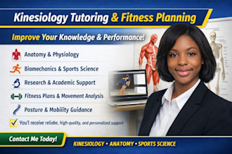 tutor kinesiology anatomy physiology biomechanics  and sports science