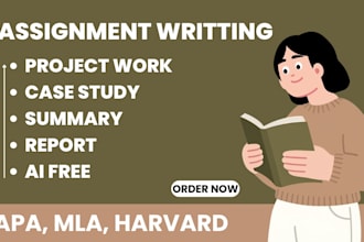 do assignment, finance, case studies, project work, report and essays