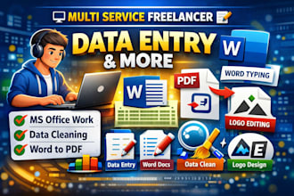 do accurate data entry in excel and ms office