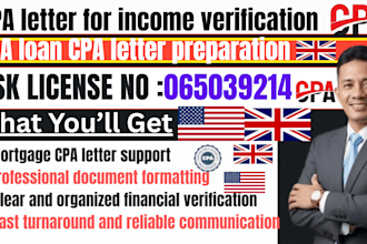 do CPA letter USA CPA letter verification mortgage USA loan CPA letter