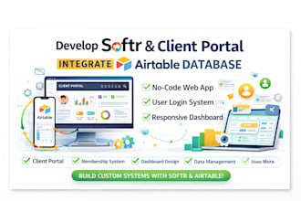 develop softr website client portal integrate airtable database text editing