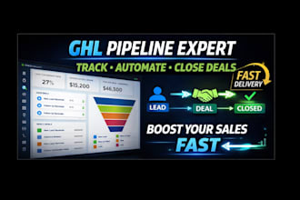 build ghl pipeline automation CRM system to track leads and close deals