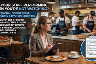 do professional mystery shopping and daily monitoring for your restaurant