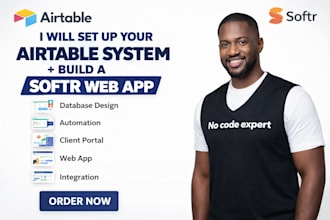 setup airtable database softr webapp airtable automation and client portal