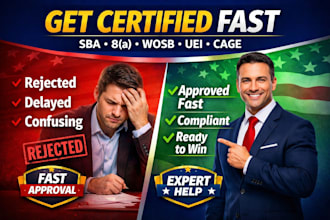 get sba 8a wosb uei cage code approved fast to win contracts