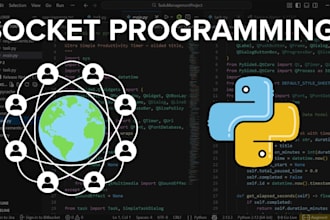 do socket programming, tcp udp networking, client server apps in c, cpp, python