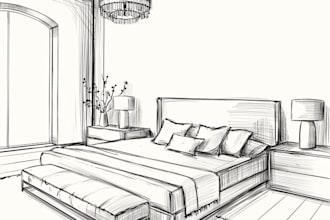 sketch furniture design products with procreate
