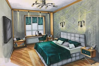 sketch furniture design products with procreate