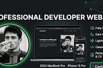 build a modern personal portfolio, resume, or cv website