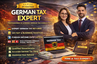 be your german tax advisor for vat income tax and elster filing