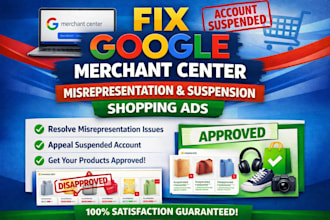 fix google merchant center misrepresentation and suspension shopping ads