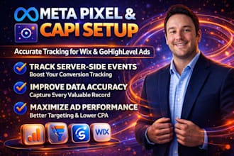 integrate facebook ads and  meta pixel conversion API to wix gohighlevel