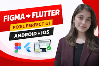 convert figma to flutter app for android ios with responsive UI