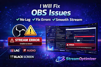 fix obs lag, black screen, and audio issues