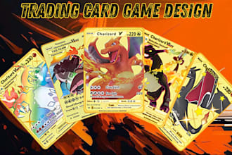 design custom tcg, ccg, pokemon trainer card, playing card deck, card template