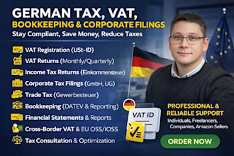 handle german tax, vat, bookkeeping and corporate filings