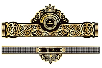 design modern cigar bands, cigar box and label logo