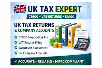 file uk tax return ct600 corporation tax, uk company account, sa100, vat return