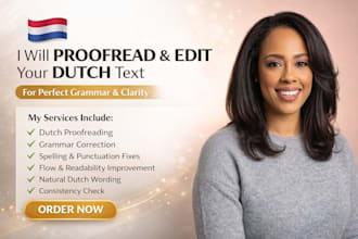 proofread and edit your dutch text for perfect grammar and clarity