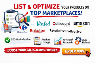 carrefour vinted cdiscount amazon rakuten vestiaire product listing marketplace