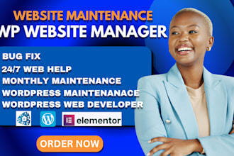 provide monthly website maintenance and be your wordpress website manager