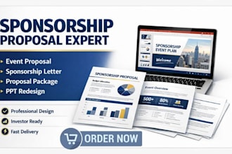 write,design sponsorship event proposal, letter package or ppt redesign service