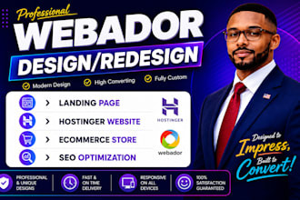 webador website design, webador redesign, webador, hostinger website design