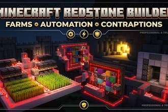 build advanced minecraft redstone contraptions, farms, and automatic systems