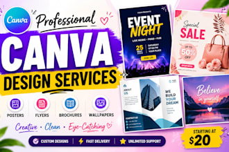 design custom posters flyers brochures in canva