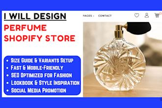 design perfume shopify store fragrance store perfume website