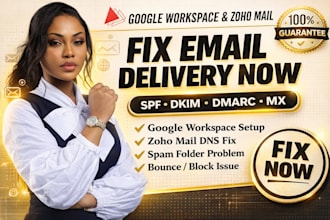 instantly fix google workspace business email deliverability zoho mail dns issue
