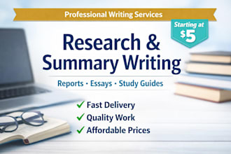 write research summaries and reports