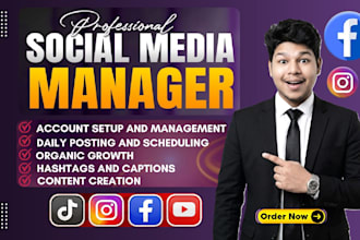 be your social media account manager for growth and engagement