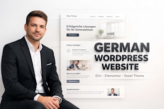 build german wordpress website using divi cornerstone elementor and voxel theme