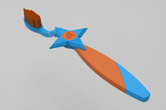 create 3d product design and cad design industrial product tooth brush design