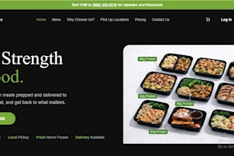 create meal prep shopify store food delivery store sea food meal prep website