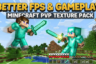 create custom minecraft pvp texture pack for fps boost and better gameplay