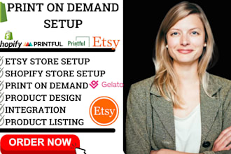 setup etsy shop print on demand etsy store digital product shopify pod listing