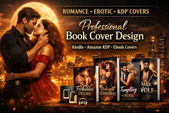 design eye catching romance or dark romance book cover for KDP kindle