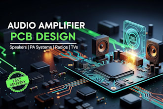 mixed amplifier pcb for audio amplifers, speakers, pa systems, radios and tvs