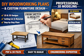 create DIY woodworking plans and custom furniture design