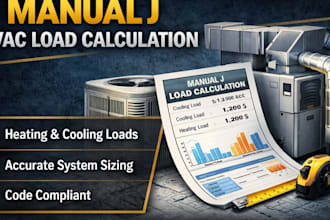 perform manual j hvac load calculation for cooling and heating systems