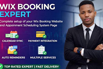 set up wix booking website  wix appointment scheduling system page