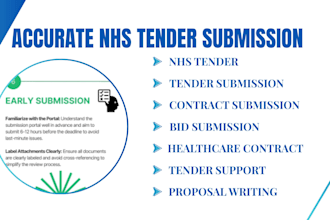 submit nhs tenders and contracts with accurate bid documents