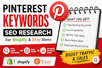 find high ranking pinterest keywords for shopify and etsy traffic