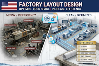 design factory layout, plant layout, industrial floor plan, expansion planning