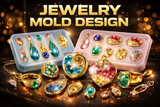 design jewelry mold, resin mold, silicone mold, 3d printing stl